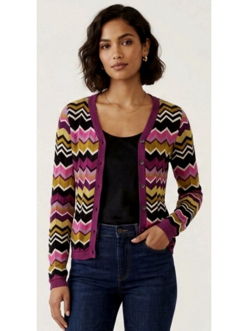 Missoni for Target Chevron Zig Zag Knit Button Cardigan Sweater - Picture 2 of 7